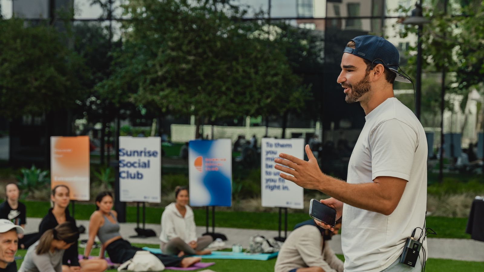 Joshua leading breathwork